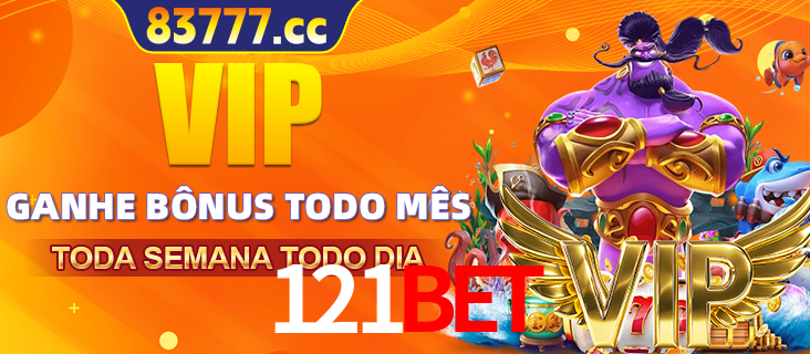 Banner promocional do 121bet oferecendo 100% de recompensas adicionais contínuas para quem fizer o login diário (Daily sign-in), com um mascote de coelho.