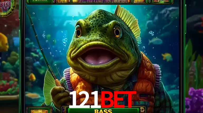 Personagem de peixe pescador do popular jogo de slot com tema de pescaria, uma das emocionantes opções de caça-níqueis para jogar e ganhar no cassino 121bet.